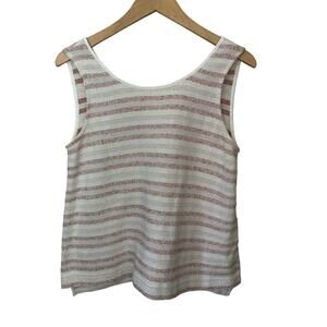 Madewell Sleeveless Knit Top Pullover Womens Medium Boho Casual V‎ Neck Back